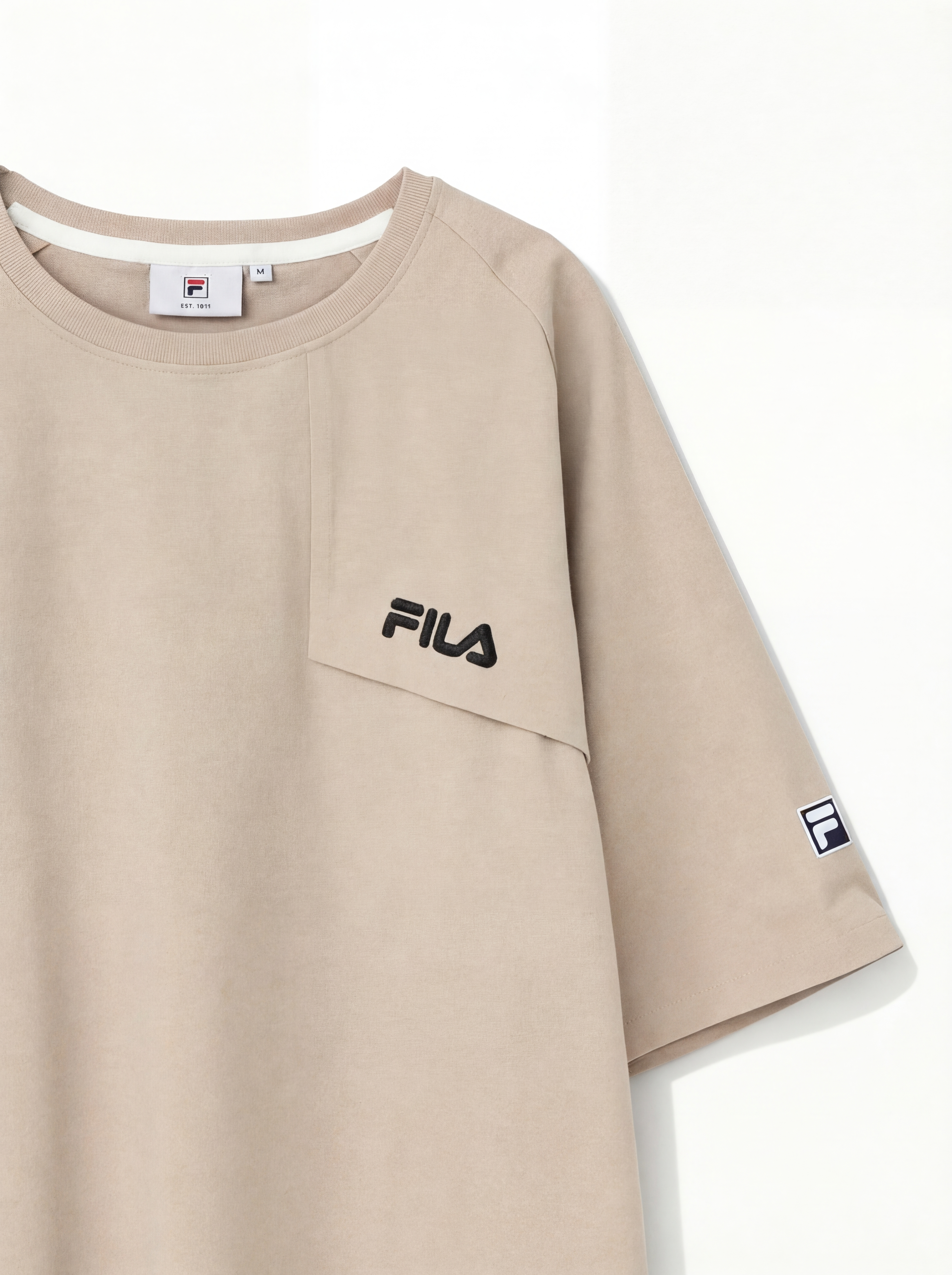 FL013-2026 FILA Men's  Áo thun tay ngắn cổ tròn dáng rộng mới