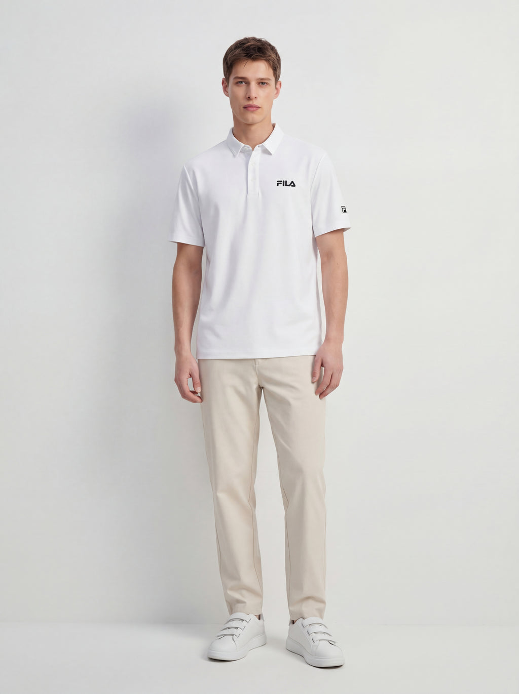 FL012-2026 FILA  Áo Polo Nam Cổ Vuông Ngắn Cổ Điển