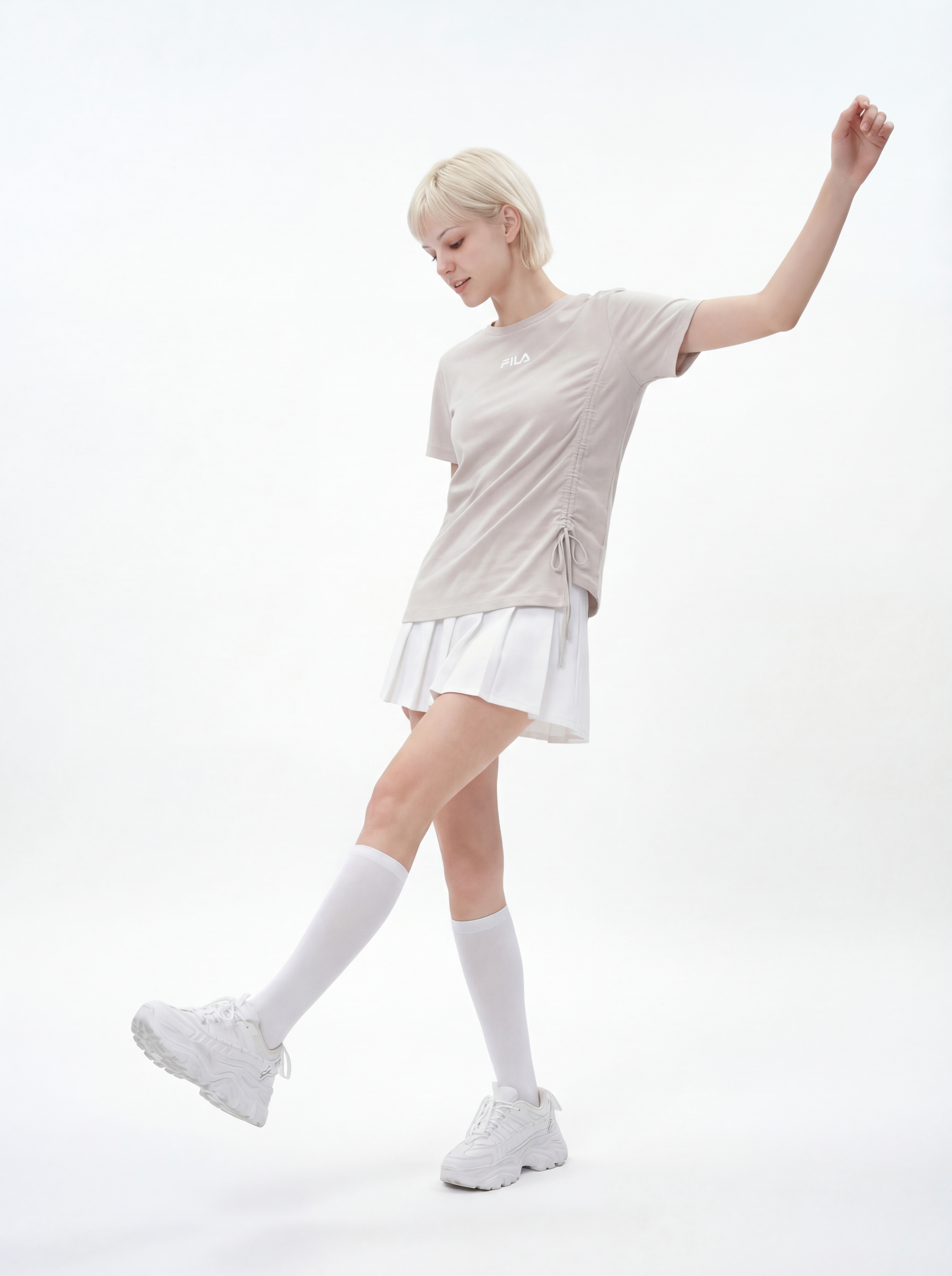 FL019-2026 FILA Women's  Áo thun ngắn tay cổ tròn dáng ôm mới