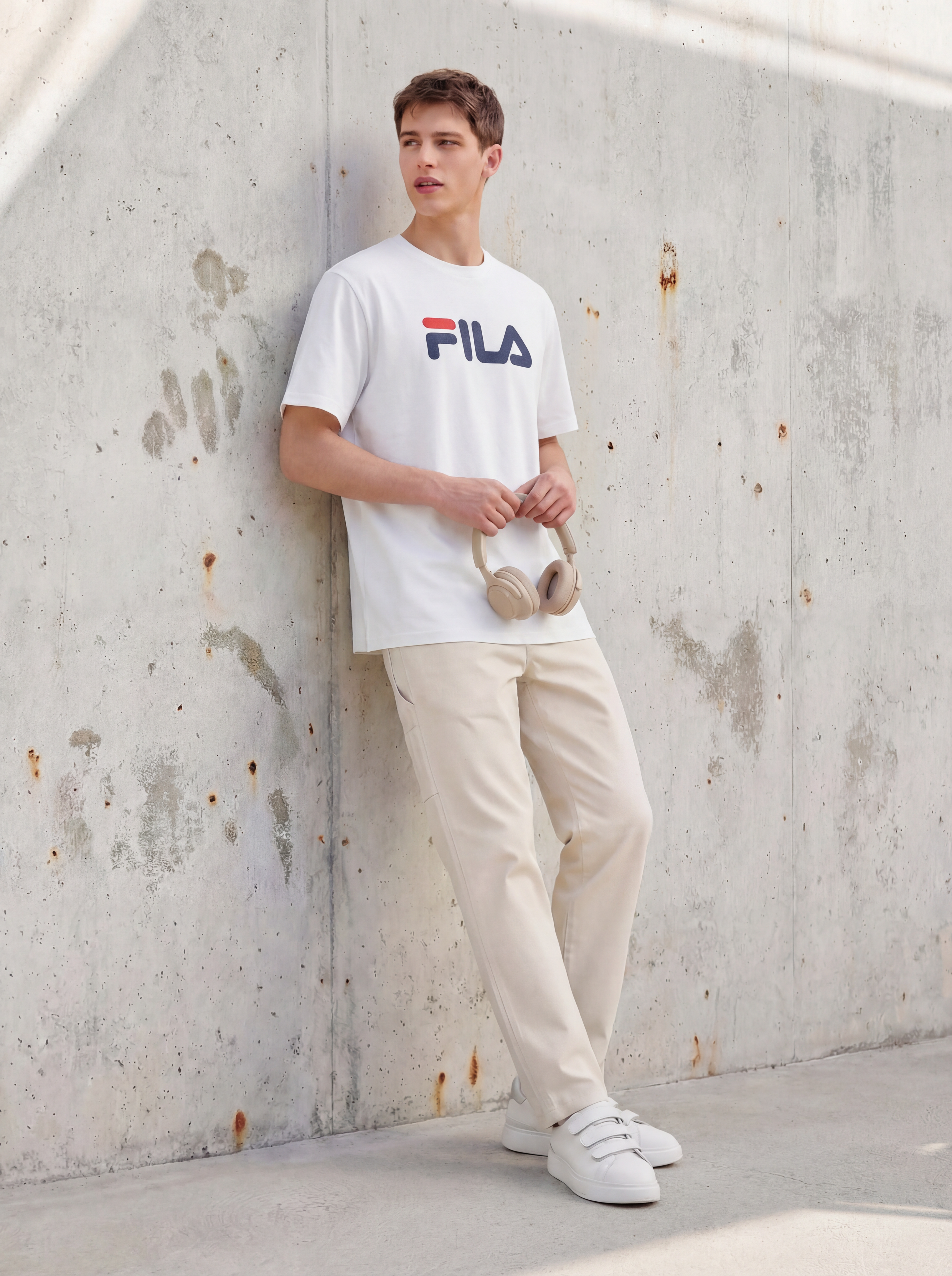 FL011-2026 FILA  Áo thun nam tay ngắn cổ tròn nhẹ, thoải mái mới