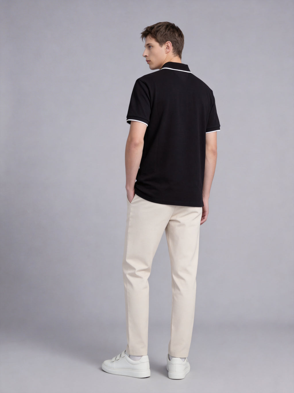 FL008-2026 FILA Men's  Áo Polo thời trang nam phối màu cổ điển