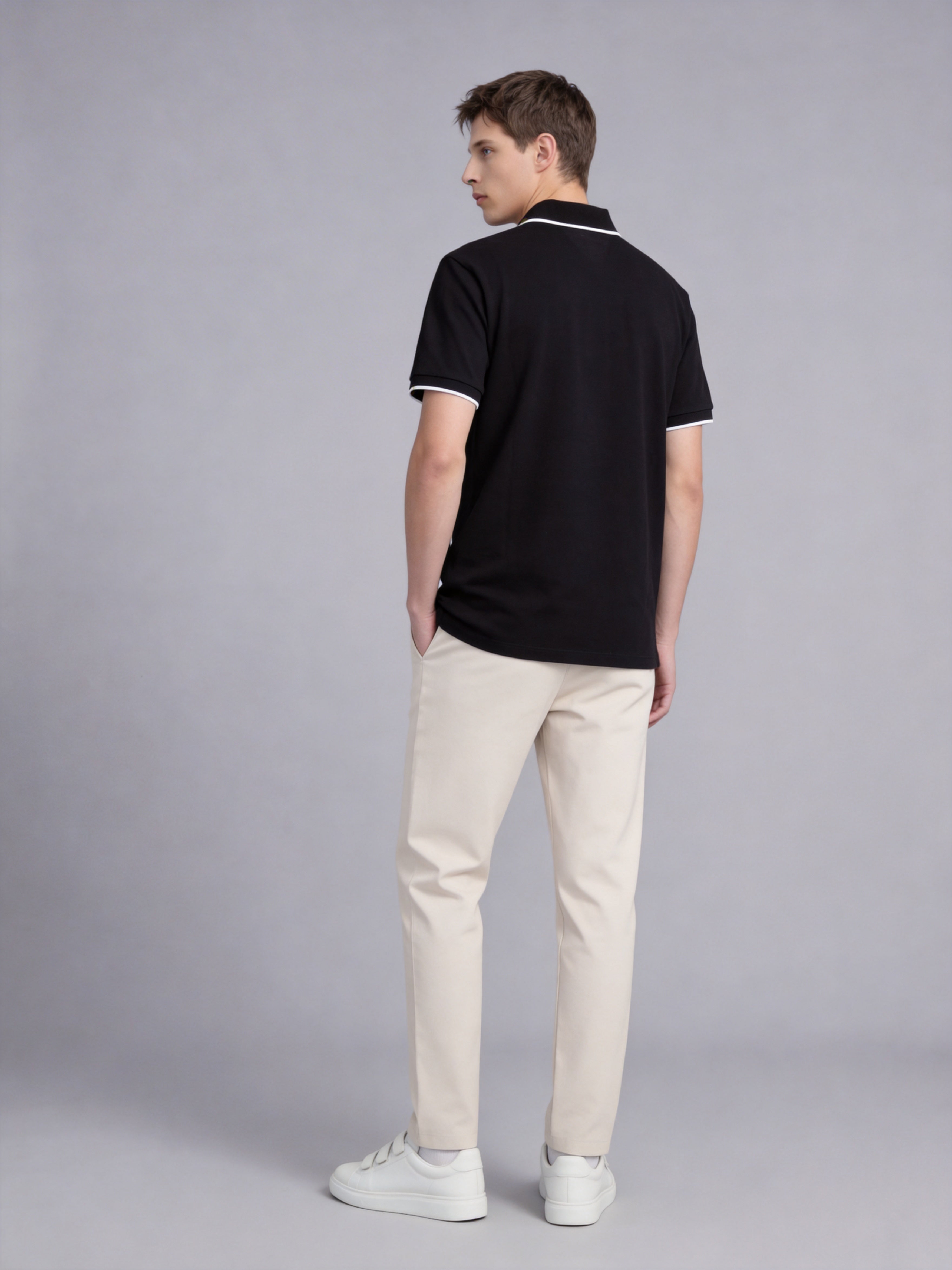FL008-2026 FILA Men's  Áo Polo thời trang nam phối màu cổ điển