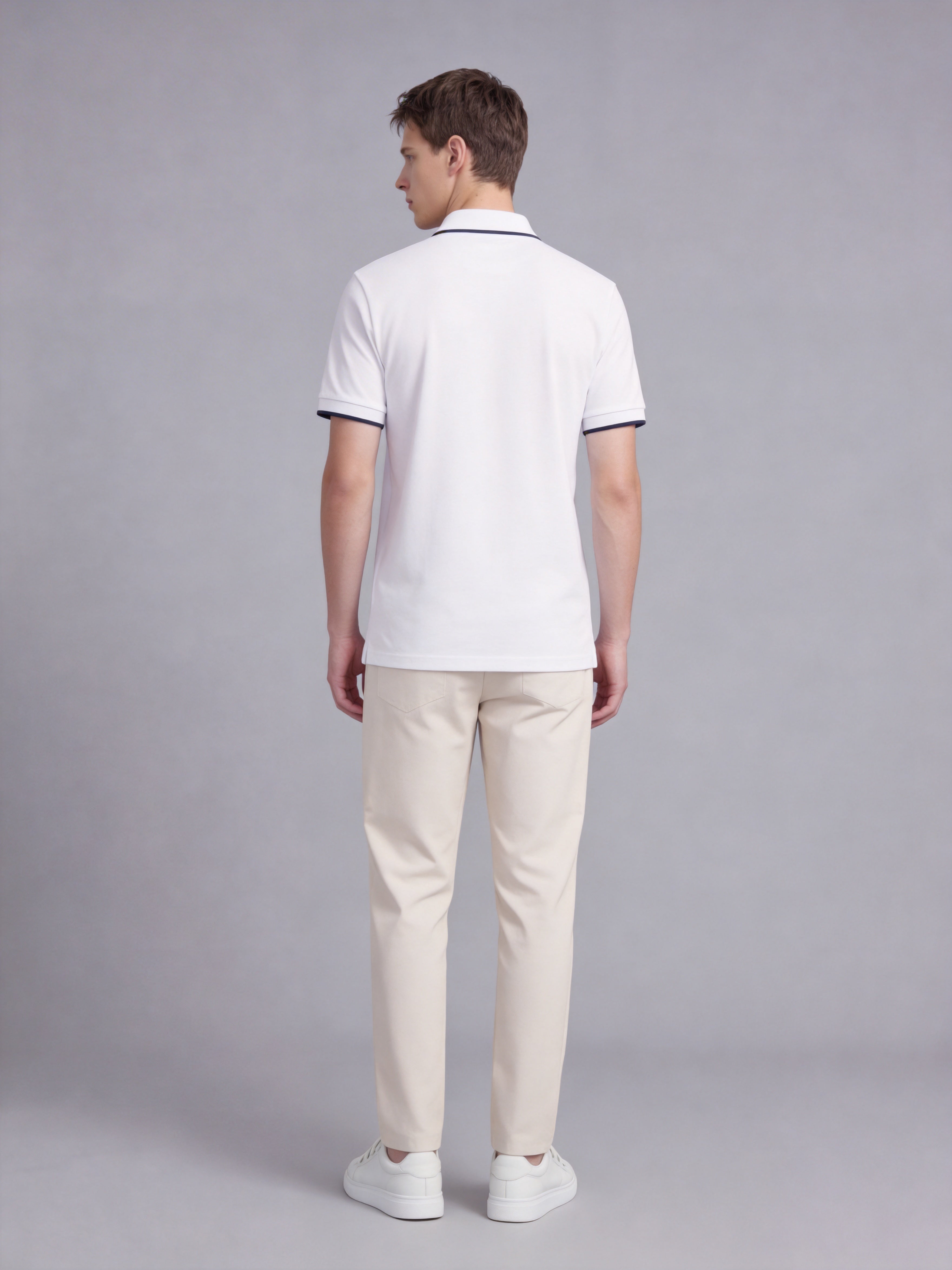 FL008-2026 FILA Men's  Áo Polo thời trang nam phối màu cổ điển