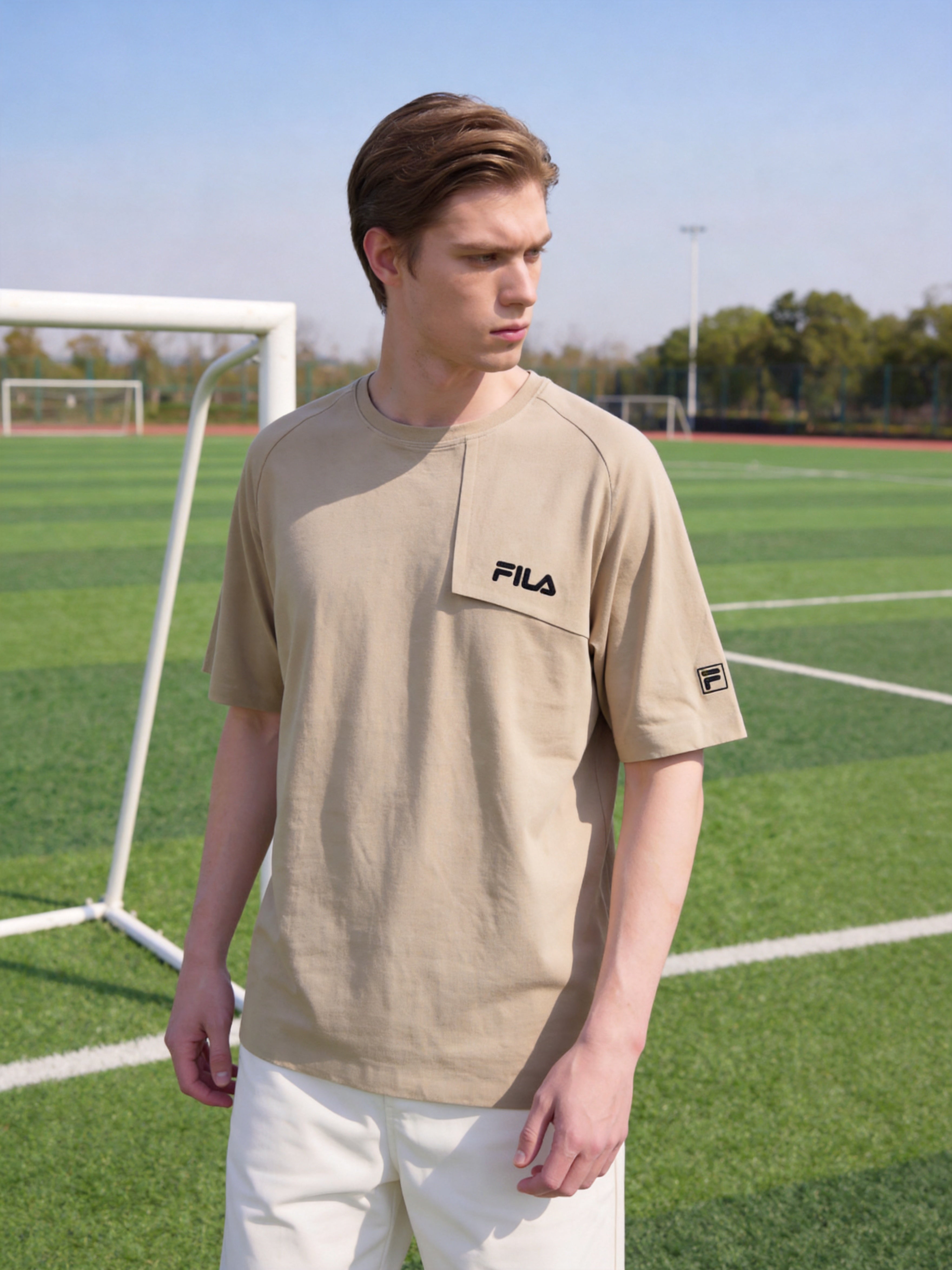 FL013-2026 FILA Men's  Áo thun tay ngắn cổ tròn dáng rộng mới